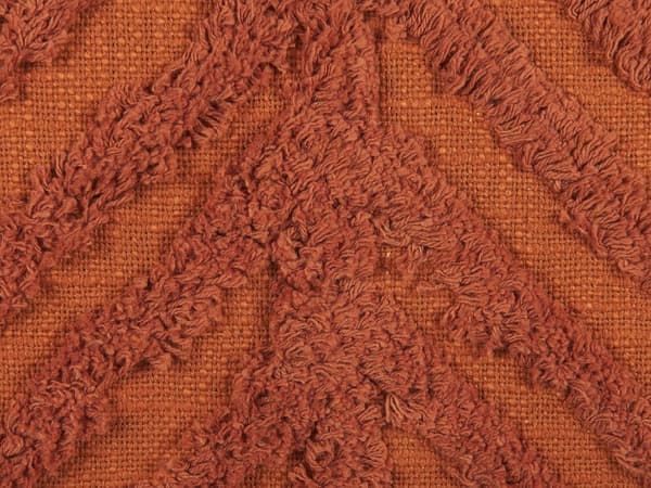 Koristetyyny oranssi 45 x 45 x 10 cm puuvilla tuftattu geometrinen kuvio boho