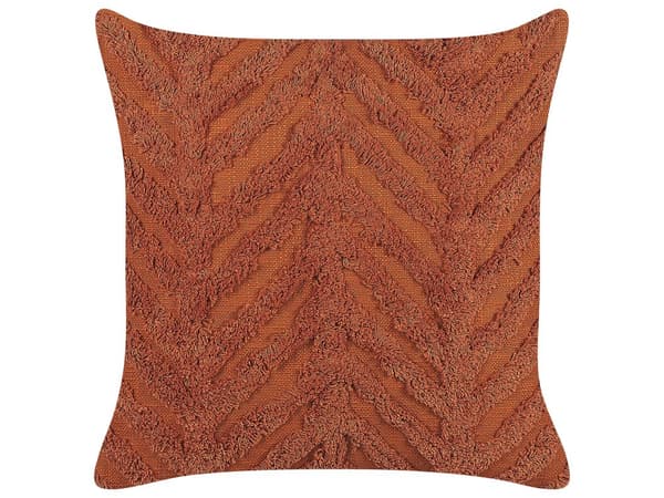 Koristetyyny oranssi 45 x 45 x 10 cm puuvilla tuftattu geometrinen kuvio boho