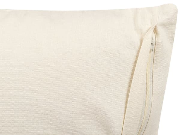 Koristetyyny vaalea beige musta 45 x 45 x 10 cm puuvilla geometrinen boho perinteinen