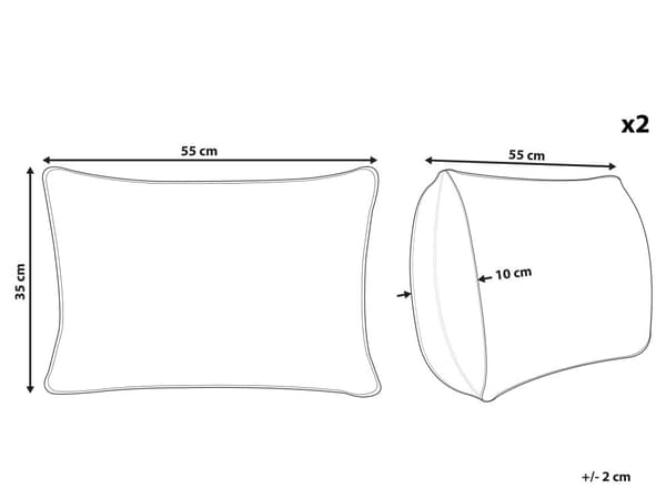 Koristetyyny oranssi puuvilla 35 x 55 cm 2 kpl geometrinen kuvio boho-tyyli