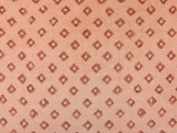 Dekorativ pude lyserød velour 45 x 45 cm diamantmønster blok trykt Boho dekorationstilbehør