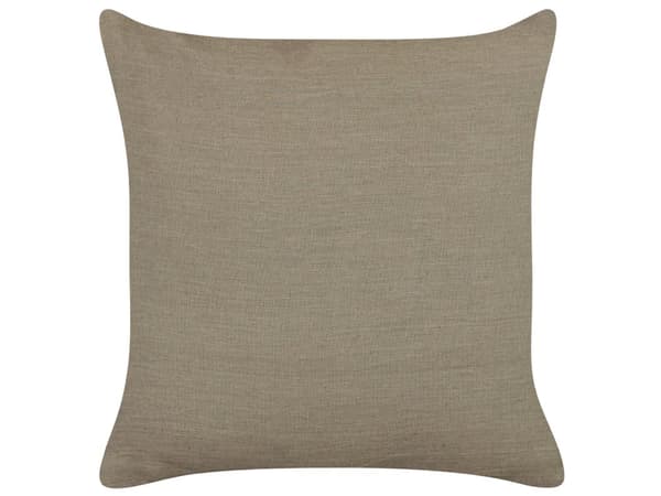 Sæt med 2 pyntepuder Taupe hør 45 x 45 cm Ensfarvet boligdekoration