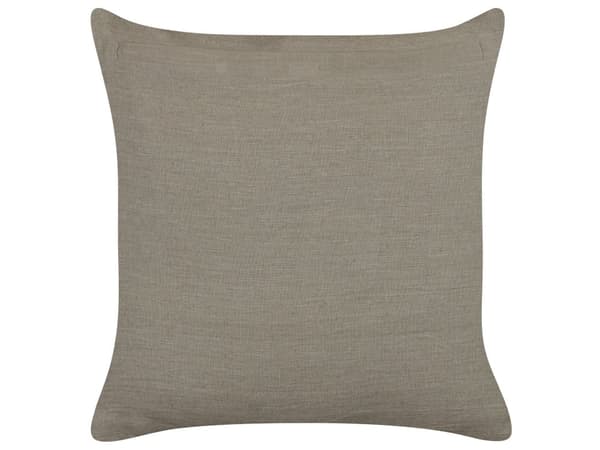 Sæt med 2 pyntepuder Taupe hør 45 x 45 cm Ensfarvet boligdekoration