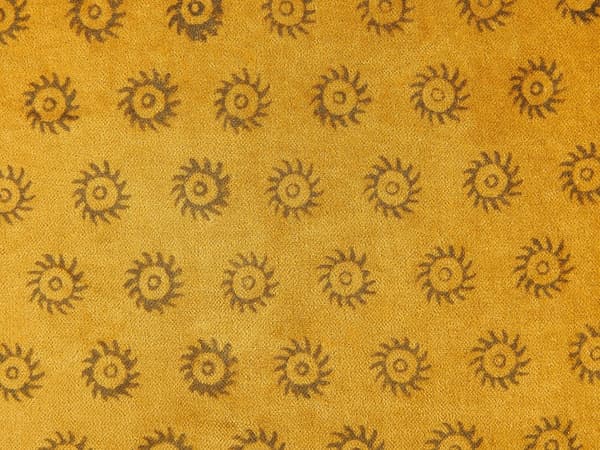 Dekorativ pude Orange Fløjl 45 x 45 cm Solmønster Bloktrykt Boho Decor Accessories