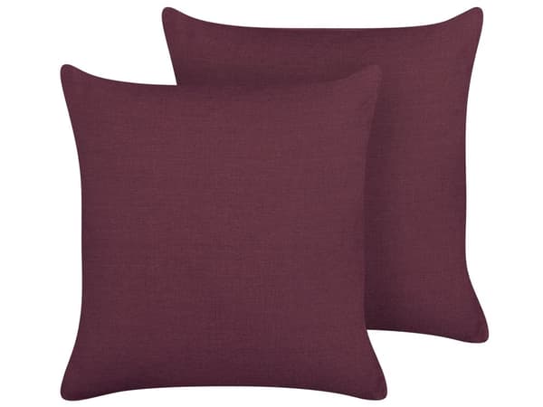 Koristetyyny purppura 45 x 45 x 10 cm pellava puuvilla 2 kpl neliö vetoketju moderni