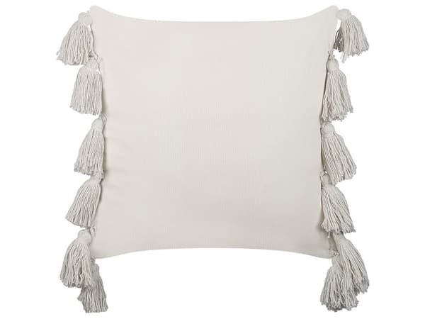 Pyntepude Sort og grå Bomuld 45 x 45 cm med kvaster Boho Design Dekorationstilbehør