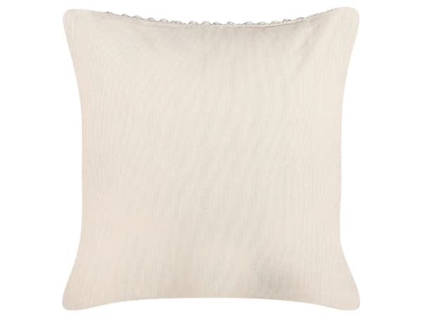 Koristetyyny beige 45 x 45 x 14 cm puuvilla polyesteri 2 kpl punottu neliö boho