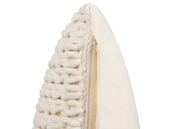 Koristetyyny beige 45 x 45 x 14 cm puuvilla polyesteri 2 kpl punottu neliö boho