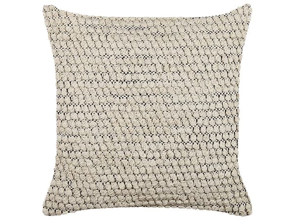 Sæt med 2 Pyntepuder Beige Bomuld 45 x 45 cm Håndlavet Boho Dekorationstilbehør