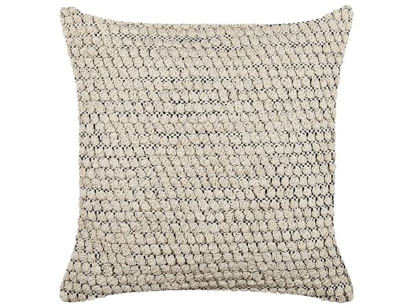 Koristetyyny beige 45 x 45 x 14 cm puuvilla polyesteri 2 kpl neliö vetoketju moderni boho