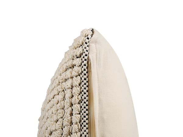 Koristetyyny beige 45 x 45 x 14 cm puuvilla polyesteri 2 kpl neliö vetoketju moderni boho
