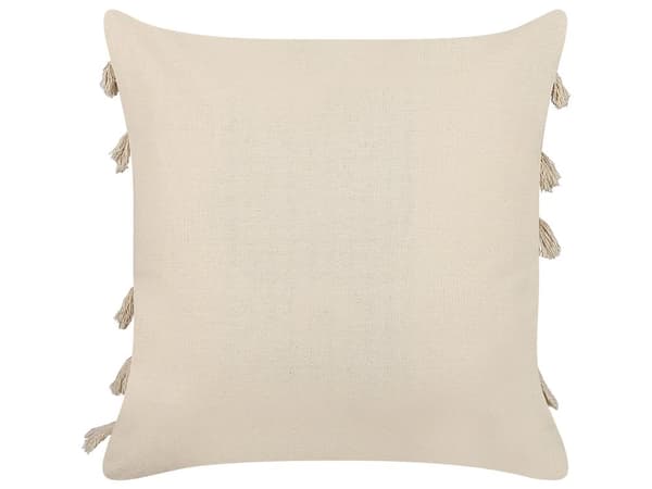 Sæt med 2 dekorative puder Beige 45 x 45 cm Abstrakt mønster Firkantet Boligtilbehør