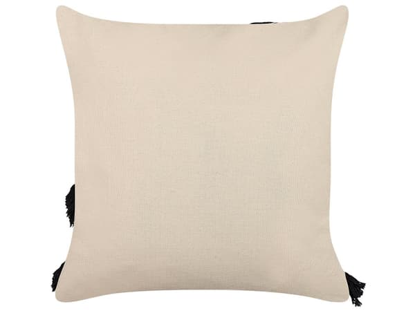 Pyntepuder Beige og Sort 45 x 45 cm Abstrakt Mønster Firkantet Pyntepude Blødt Tilbehør til Hjemmet