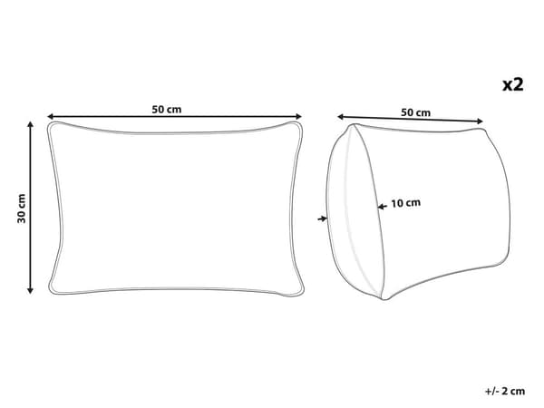 Pyntepude Multifarvet Bomuld Sæt 30 x 50 cm 2 stk Aflange Sofapuder til Stuen Strikpuder med Mønstre Puder til Soveværelse Design Tilbehør