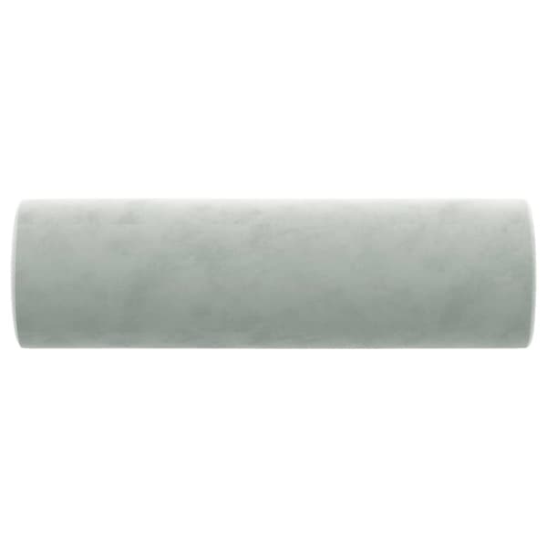 vidaXL Prydnadskuddar 2 st ljusgrå Ø15x50 cm sammet