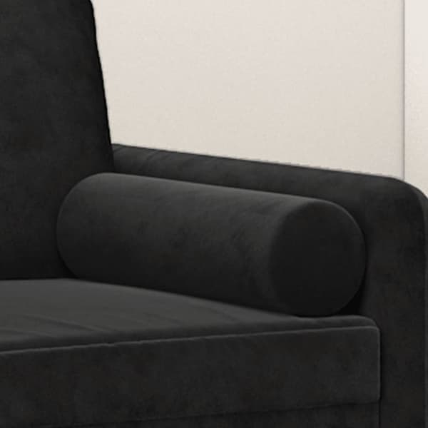 vidaXL Prydnadskuddar 2 st svart Ø15x50 cm sammet