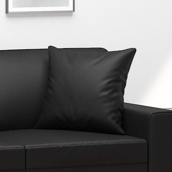 vidaXL Prydnadskuddar 2 st svart 40x40 cm konstläder