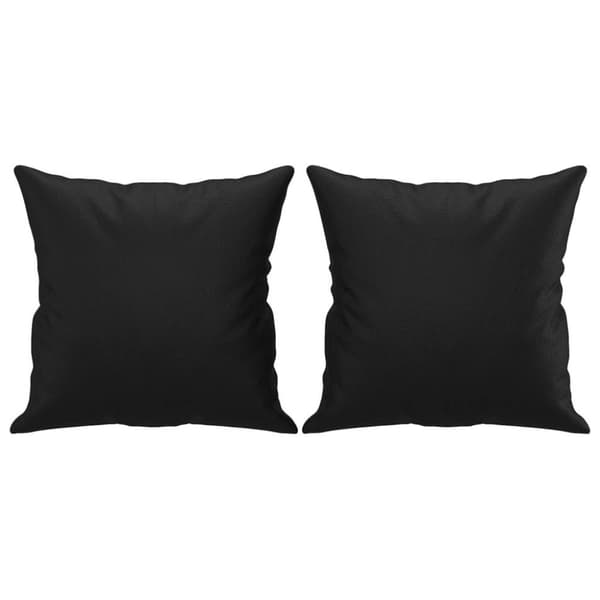 vidaXL Prydnadskuddar 2 st svart 40x40 cm konstläder