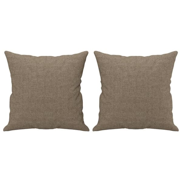 vidaXL Prydnadskuddar 2 st taupe 40x40 cm tyg