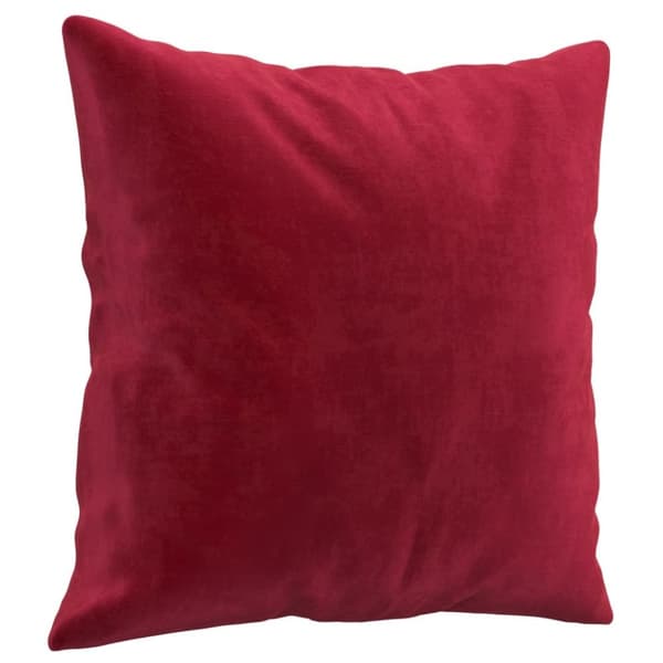 vidaXL Prydnadskuddar 2 st vinröd 40x40 cm sammet