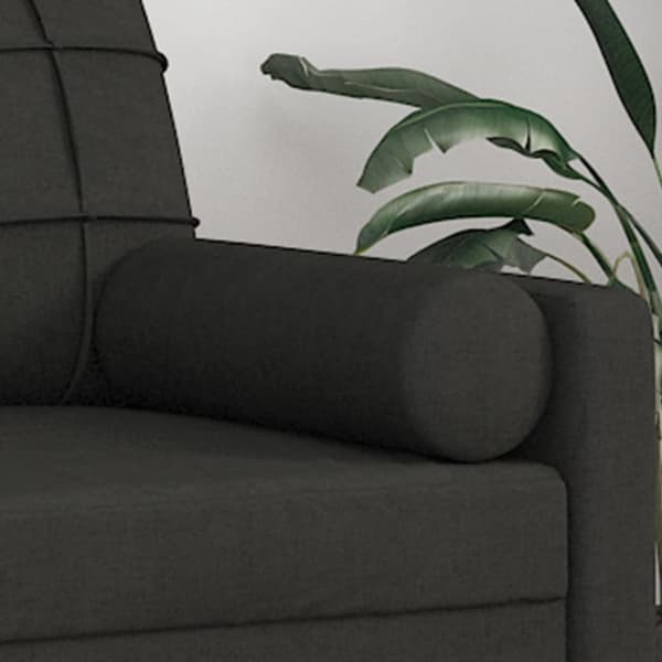 vidaXL Prydnadskuddar 2 st svart Ø15x50 cm tyg