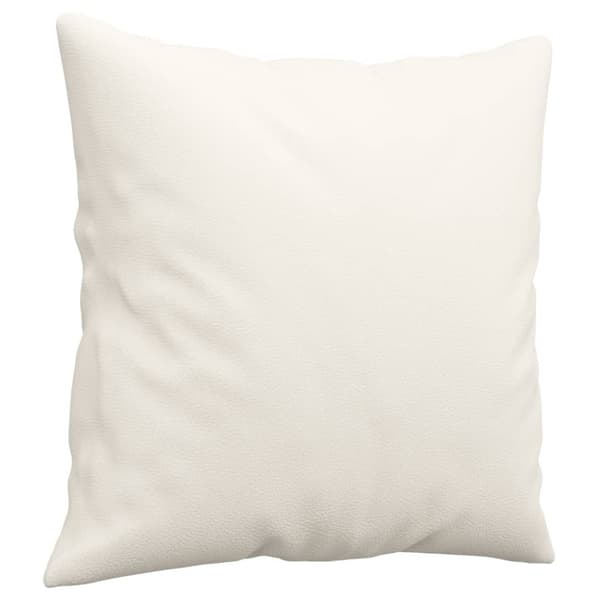 vidaXL Prydnadskuddar 2 st gräddvit 40x40 cm konstläder