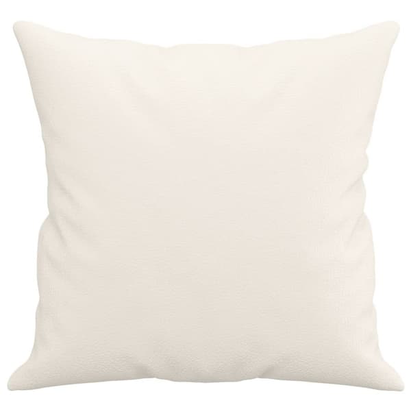 vidaXL Prydnadskuddar 2 st gräddvit 40x40 cm konstläder