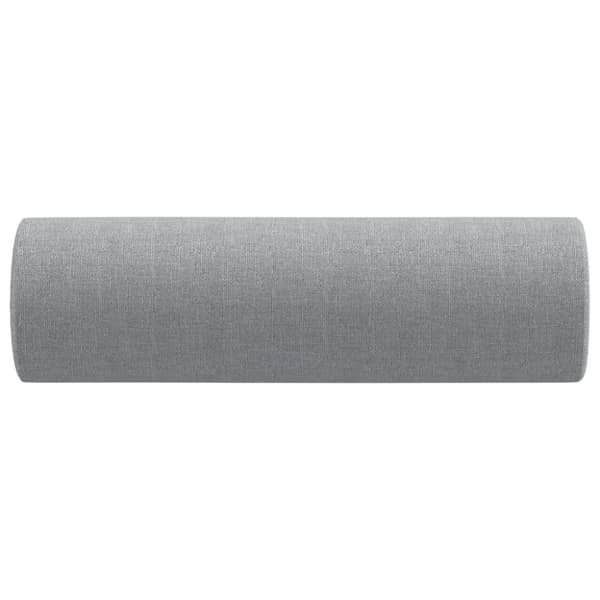 vidaXL Prydnadskuddar 2 st ljusgrå Ø15x50 cm tyg