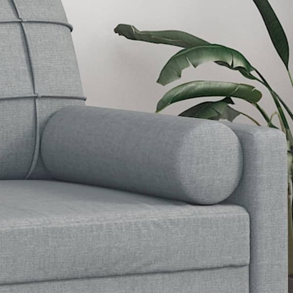 vidaXL Prydnadskuddar 2 st ljusgrå Ø15x50 cm tyg