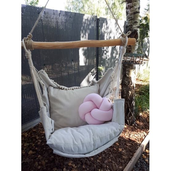 Pude - Knudepude - 40X36 Cm Lys pink