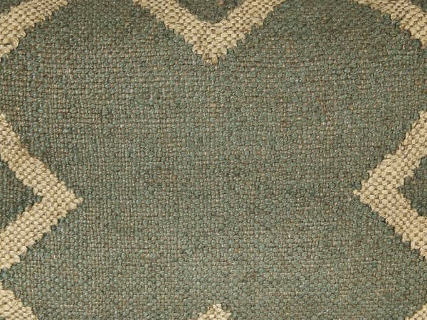 Sæt med 2 Puder Grøn og Beige Jute og Uld 30 x 50 cm Geometrisk Mønster Falmede Farver