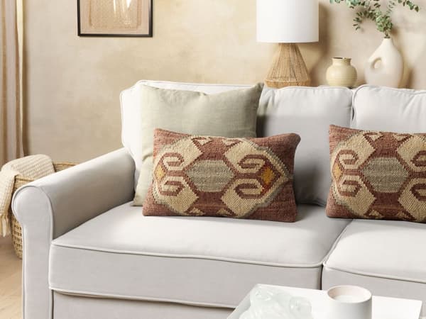 Koristetyyny monivärinen 50 x 30 x 10 cm juutti puuvilla villa geometrinen kuvio retro boho