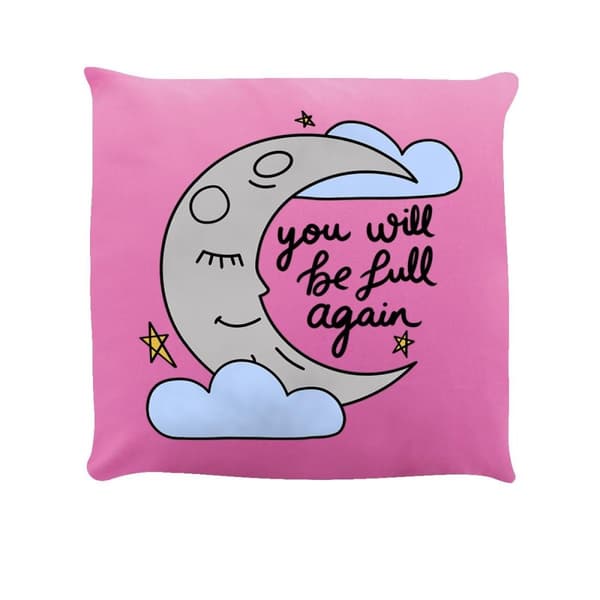 Grindstore You Will Be Full Again Filled Cushion Pink One Size