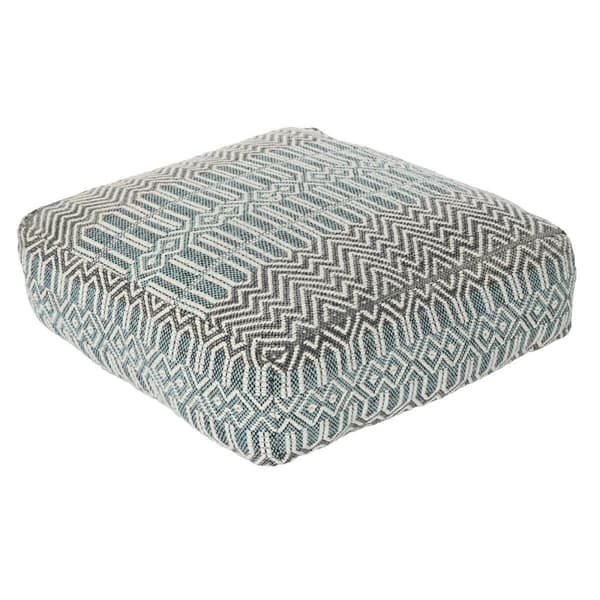 Kudde DKD Home Decor Golv Ränder Blå Polyester Bomull Mint Aluminium Vit Grön (60 x 60 x 25 cm)
