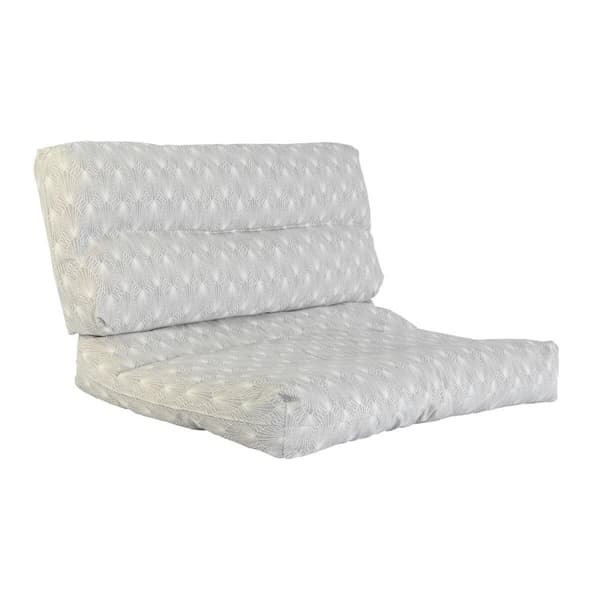Kudde DKD Home Decor Golv Vit Grön Ljusgrå Bambu Aluminium 120 x 80 x 16 cm