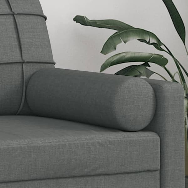 vidaXL pyntepuder 2 stk. Ø15x50 cm stof mørkegrå