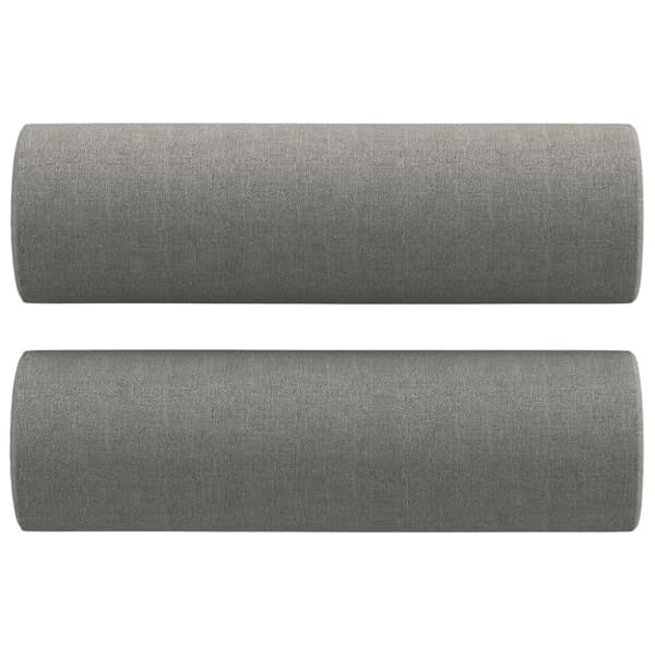 vidaXL pyntepuder 2 stk. Ø15x50 cm stof mørkegrå