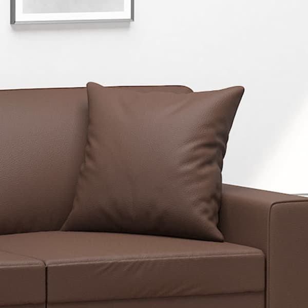 vidaXL pyntepuder 2 stk. 40x40 cm kunstlæder brun