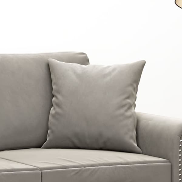 vidaXL pyntepuder 2 stk. 40x40 cm velour lysegrå