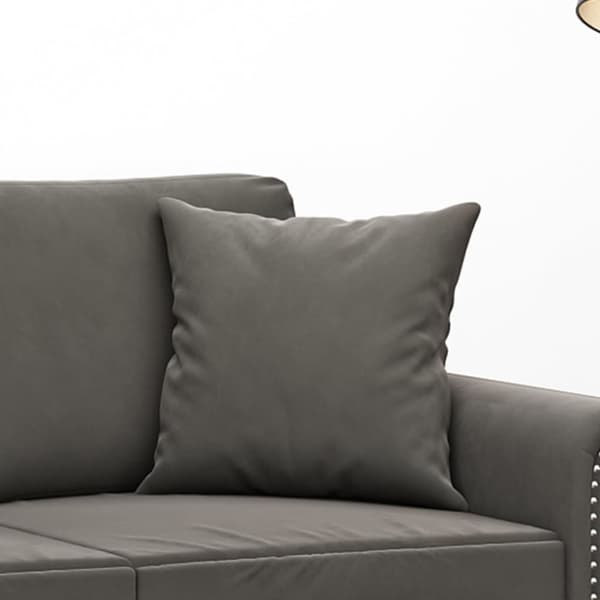 vidaXL pyntepuder 2 stk. 40x40 cm velour mørkegrå