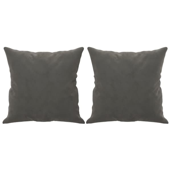 vidaXL pyntepuder 2 stk. 40x40 cm velour mørkegrå