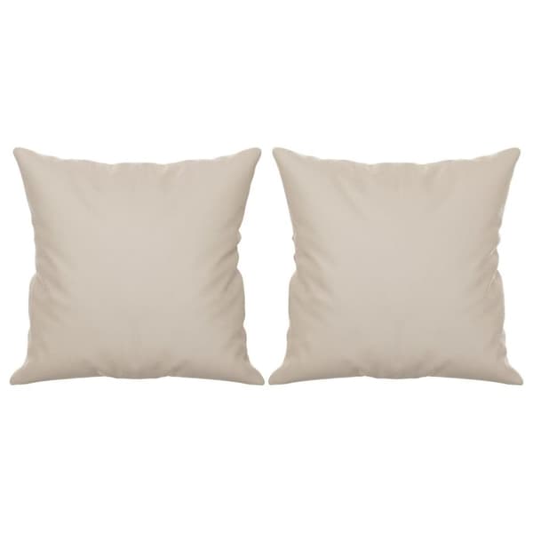 vidaXL pyntepuder 2 stk. 40x40 cm mikrofiberstof cremefarvet