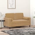 Miniatyrbillede 3 af 8: vidaXL pyntepuder 2 stk. Ø15x50 cm velour brun