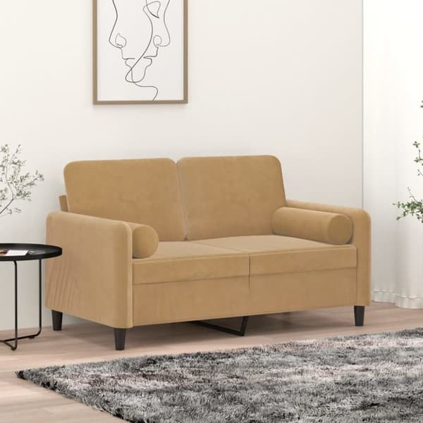 vidaXL pyntepuder 2 stk. Ø15x50 cm velour brun
