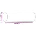 Miniatyrbillede 8 af 8: vidaXL pyntepuder 2 stk. Ø15x50 cm stof cremefarvet
