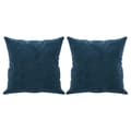 Miniatyrbillede 1 af 8: vidaXL pyntepuder 2 stk. 40x40 cm velour blå
