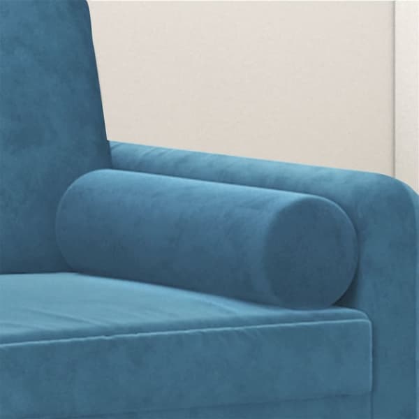 vidaXL pyntepuder 2 stk. Ø15x50 cm velour blå