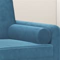 Miniatyrbillede 5 af 8: vidaXL pyntepuder 2 stk. Ø15x50 cm velour blå