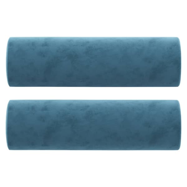 vidaXL pyntepuder 2 stk. Ø15x50 cm velour blå