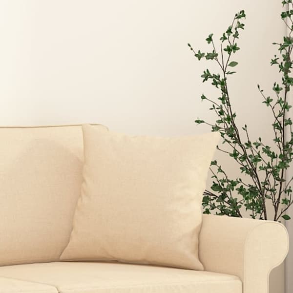 vidaXL pyntepuder 2 stk. 40x40 cm stof cremefarvet